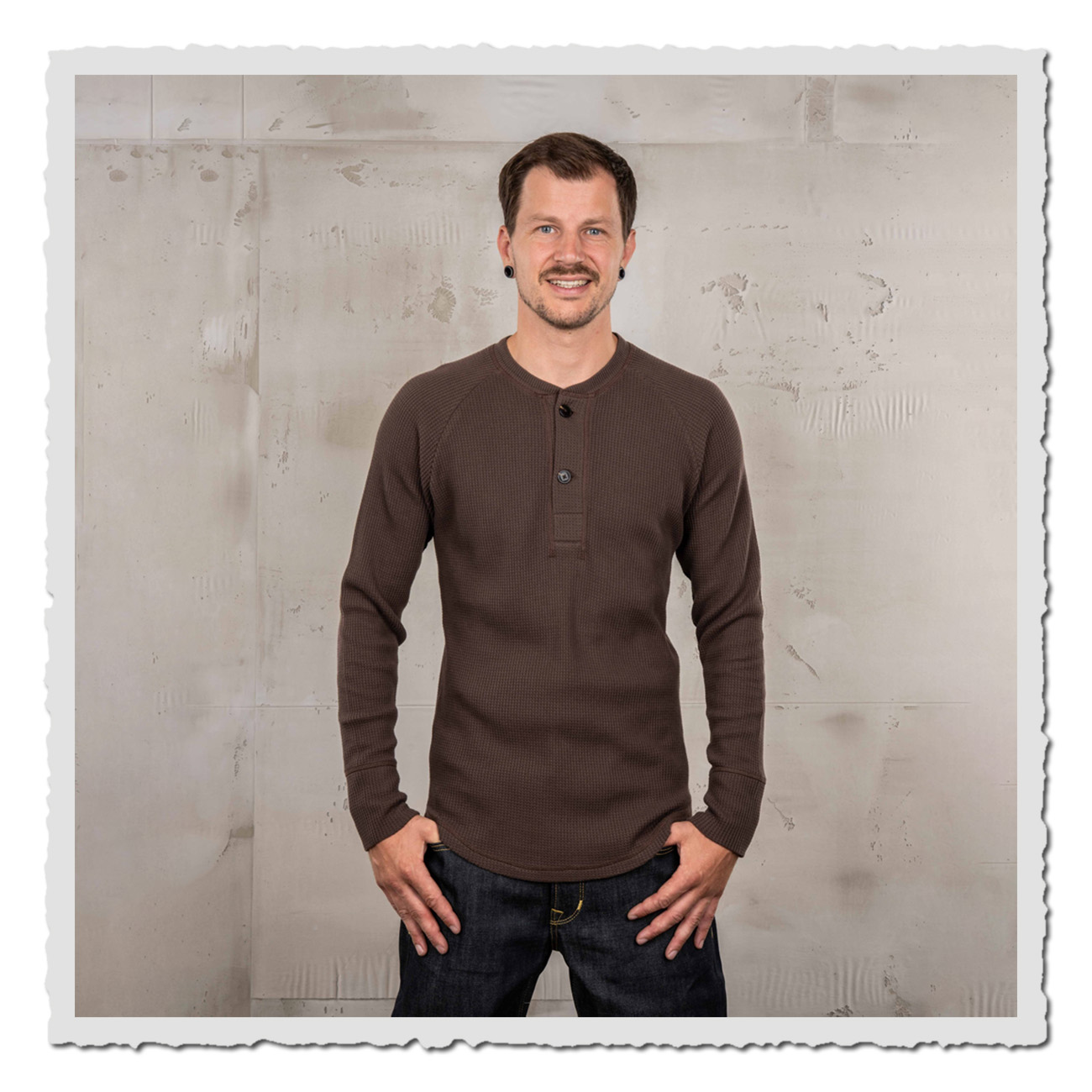 Pike Brothers 1936 Waffle Shirt Gilbert Brown – klassisches Retro-Langarmshirt aus Baumwolle